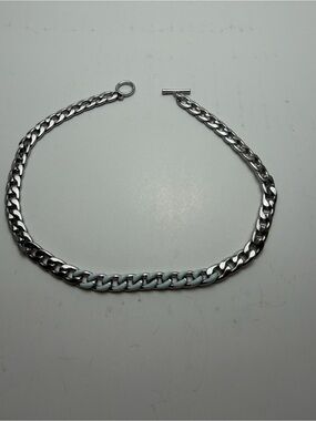 Park Lane Silver and Light Blue/grey Chain Necklace